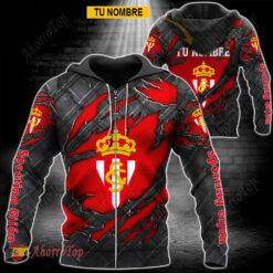 Sporting Gijon – Sudadera con cierre Edición Especial con Nombre Personalizado