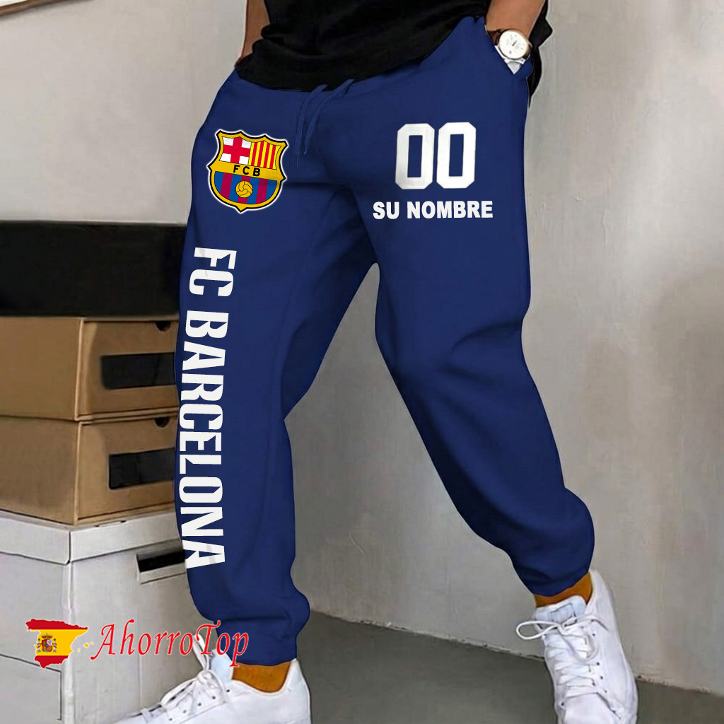 FC Barcelona – Pantalones deportivos nuevo estilo con Nombre y número personalizados FC Barcelona – Pantalones deportivos nuevo estilo con Nombre y número personalizados