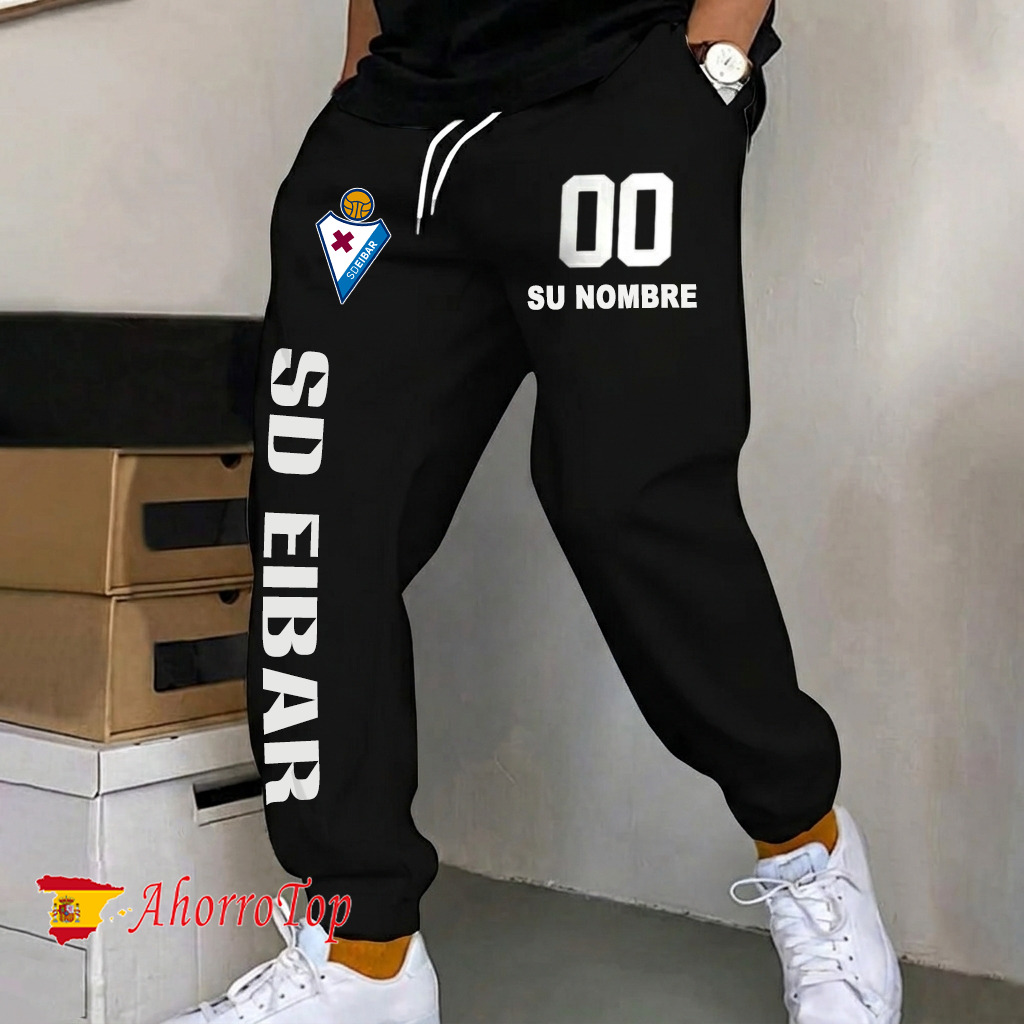 SD Eibar – Pantalones deportivos nuevo estilo con Nombre y número personalizados SD Eibar – Pantalones deportivos nuevo estilo con Nombre y número personalizados