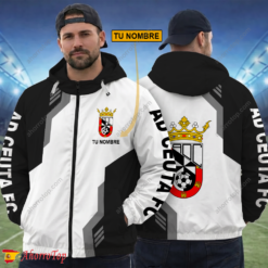AD Ceuta FC – Cortavientos con cremallera Edición Especial con Nombre Personalizado