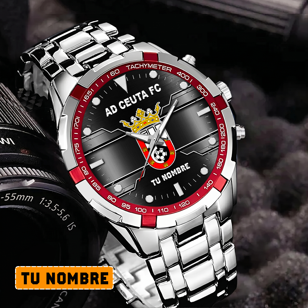 AD Ceuta FC – Reloj Aurora Edición Especial con Nombre Personalizado AD Ceuta FC – Reloj Aurora Edición Especial con Nombre Personalizado