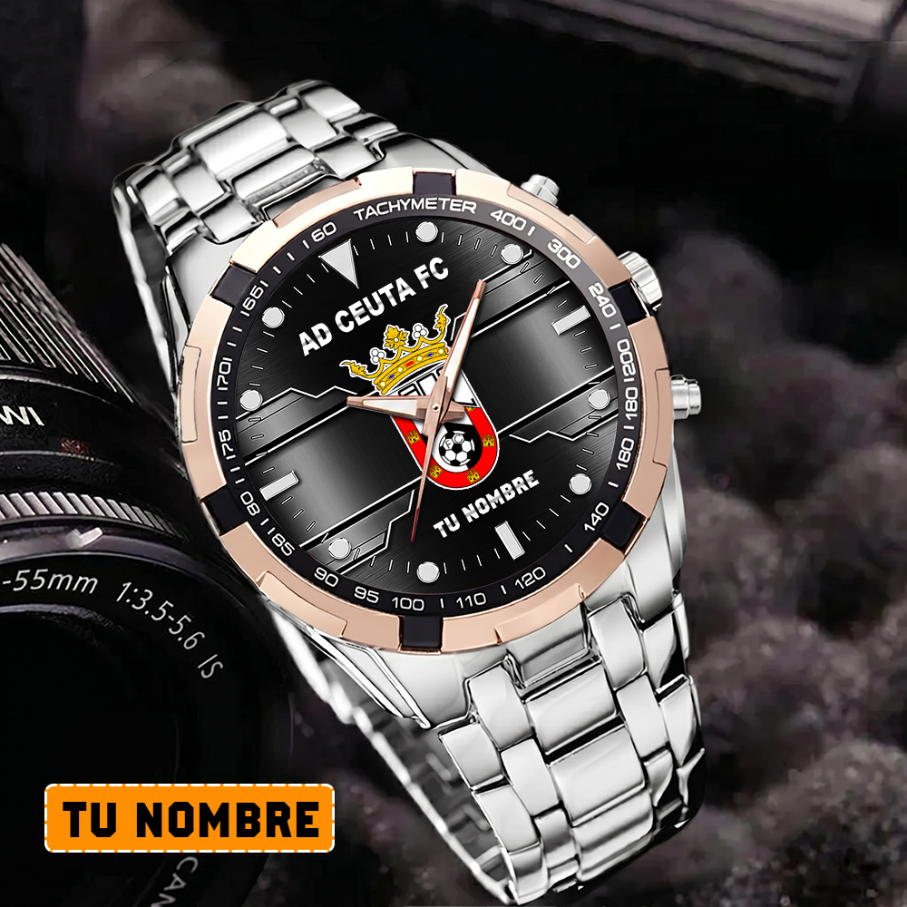 AD Ceuta FC – Reloj Aurora Edición Especial con Nombre Personalizado AD Ceuta FC – Reloj Aurora Edición Especial con Nombre Personalizado