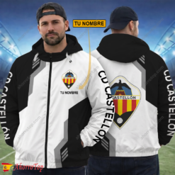 CD Castellón – Cortavientos con cremallera Edición Especial con Nombre Personalizado