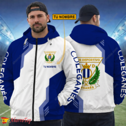 CD Leganés – Cortavientos con cremallera Edición Especial con Nombre Personalizado