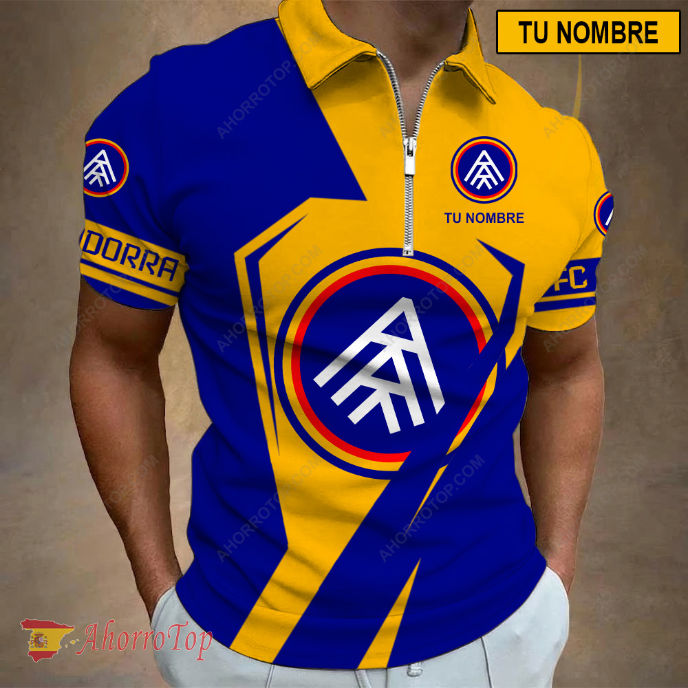 FC Andorra – Polo con cremallera Nueva edición con Nombre Personalizado FC Andorra – Polo con cremallera Nueva edición con Nombre Personalizado
