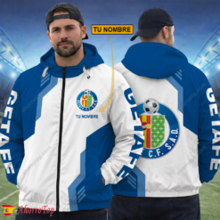 Getafe CF – Cortavientos con cremallera Edición Especial con Nombre Personalizado