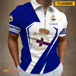 RC Deportivo – Polo con cremallera Nueva edición con Nombre Personalizado