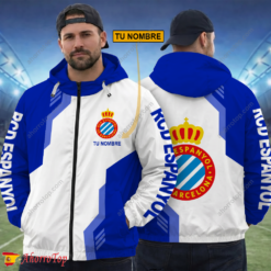 RCD Espanyol – Cortavientos con cremallera Edición Especial con Nombre Personalizado