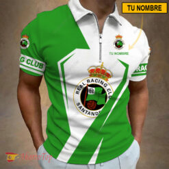 Racing Santander – Polo con cremallera Nueva edición con Nombre Personalizado