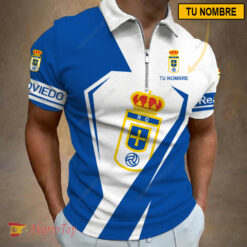 Real Oviedo – Polo con cremallera Nueva edición con Nombre Personalizado