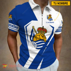 Real Sociedad – Polo con cremallera Nueva edición con Nombre Personalizado