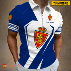 Real Zaragoza – Polo con cremallera Nueva edición con Nombre Personalizado