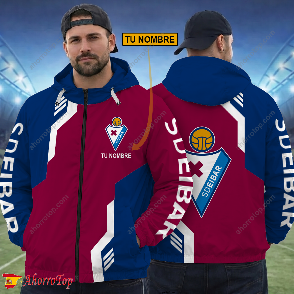 SD Eibar – Cortavientos con cremallera Edición Especial con Nombre Personalizado SD Eibar – Cortavientos con cremallera Edición Especial con Nombre Personalizado