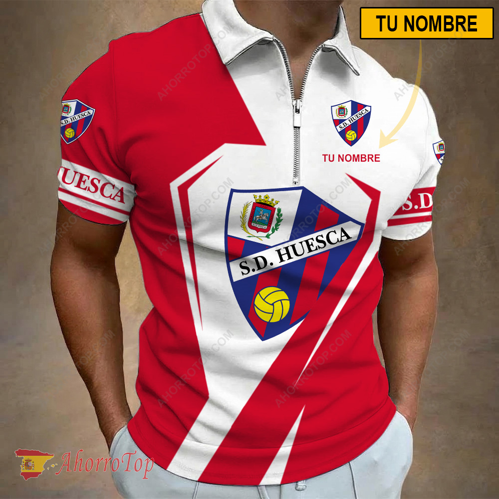 SD Huesca – Polo con cremallera Nueva edición con Nombre Personalizado SD Huesca – Polo con cremallera Nueva edición con Nombre Personalizado