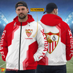 Sevilla FC – Cortavientos con cremallera Edición Especial con Nombre Personalizado
