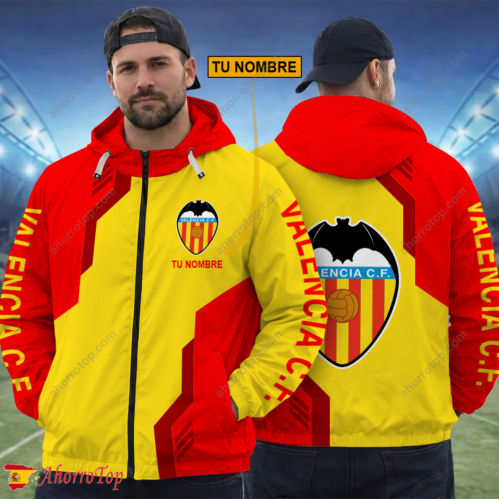 Valencia CF – Cortavientos con cremallera Edición Especial con Nombre Personalizado Valencia CF – Cortavientos con cremallera Edición Especial con Nombre Personalizado