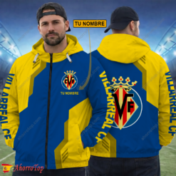 Villarreal CF – Cortavientos con cremallera Edición Especial con Nombre Personalizado