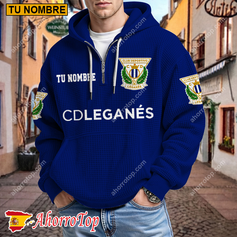CD Leganés – Hoodie de waffle Edición limitada con Nombre Personalizado CD Leganés – Hoodie de waffle Edición limitada con Nombre Personalizado