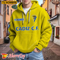 Cádiz CF – Hoodie de waffle Edición limitada con Nombre Personalizado
