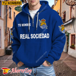 Real Sociedad – Hoodie de waffle Edición limitada con Nombre Personalizado