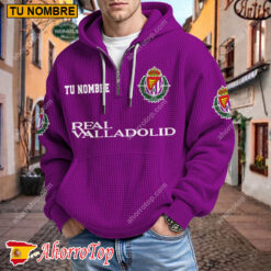 Real Valladolid – Hoodie de waffle Edición limitada con Nombre Personalizado